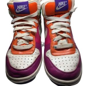 NIKE Dunk Mid High Top 6.5 Pink Green Blue Orange